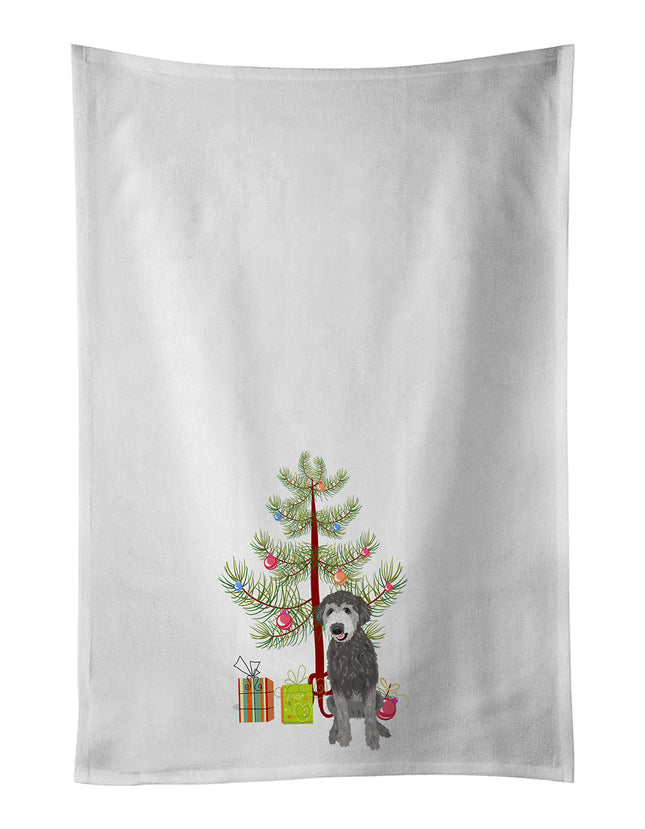 Doodle Silver #2 Christmas Kitchen Towel Set of 2