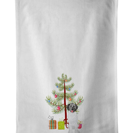 Doodle Silver #3 Christmas Kitchen Towel Set of 2