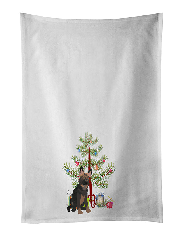 German Shepherd Puppy Christmas Kitchen Towel Set of 2