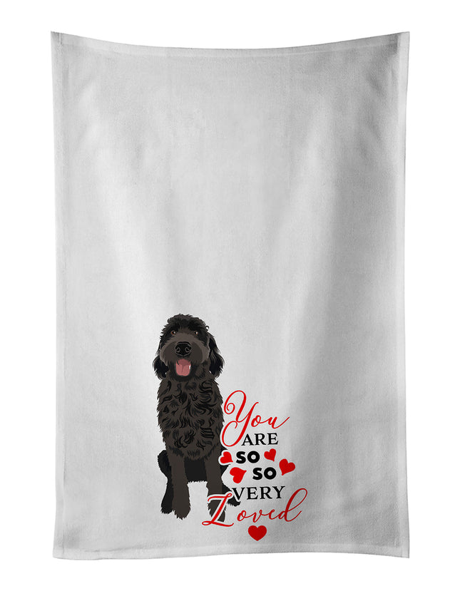 Doodle Black #1 So Loved Kitchen Towel Set of 2