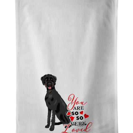 Doodle Black and Tan So Loved Kitchen Towel Set of 2