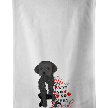 Doodle Black and White #1 So Loved Kitchen Towel Set of 2