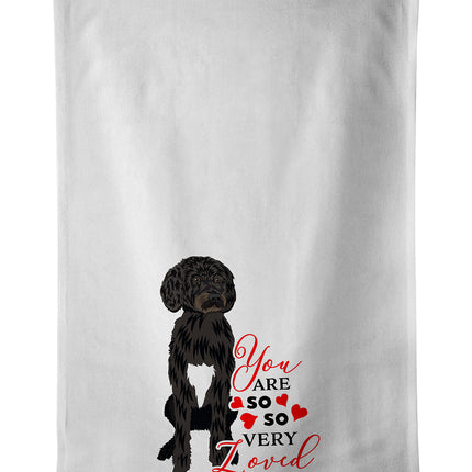 Doodle Black and White #2 So Loved Kitchen Towel Set of 2