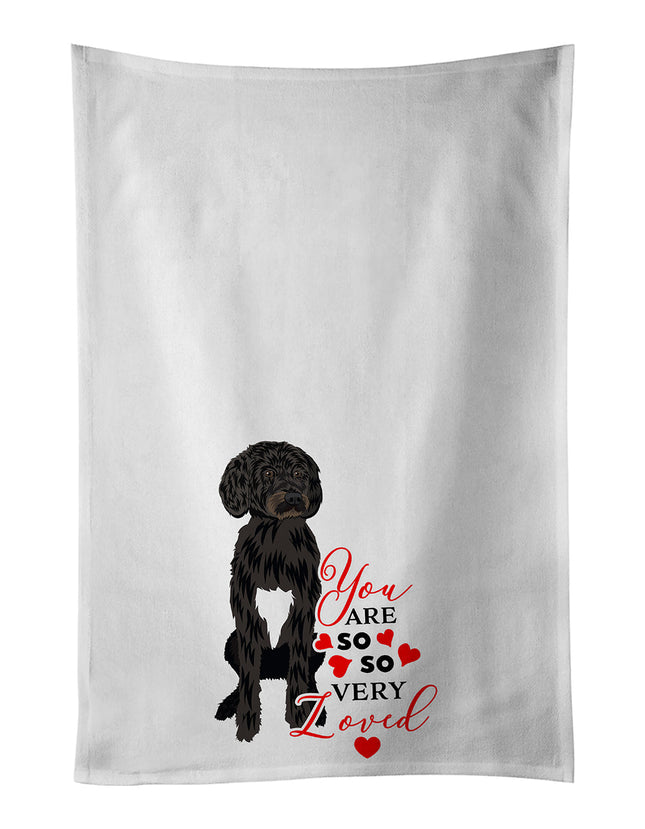 Doodle Black and White #2 So Loved Kitchen Towel Set of 2