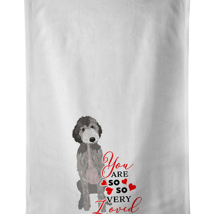 Doodle Silver #1 So Loved Kitchen Towel Set of 2