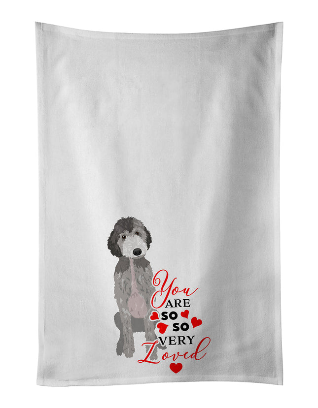 Doodle Silver #1 So Loved Kitchen Towel Set of 2