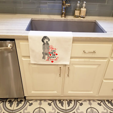 Doodle Silver #1 So Loved Kitchen Towel Set of 2