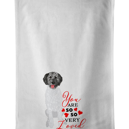 Doodle Silver #3 So Loved Kitchen Towel Set of 2