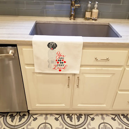 Doodle Silver #3 So Loved Kitchen Towel Set of 2