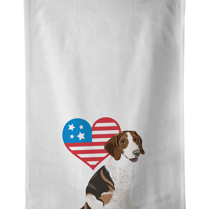 Beagle Tricolor Mottled Patriotic Kitchen Towel Set of 2