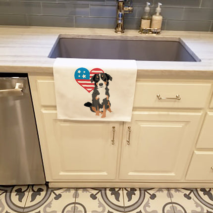 Bernese Mountain Dog Puppy #2 Patriotic Kitchen Towel Set of 2