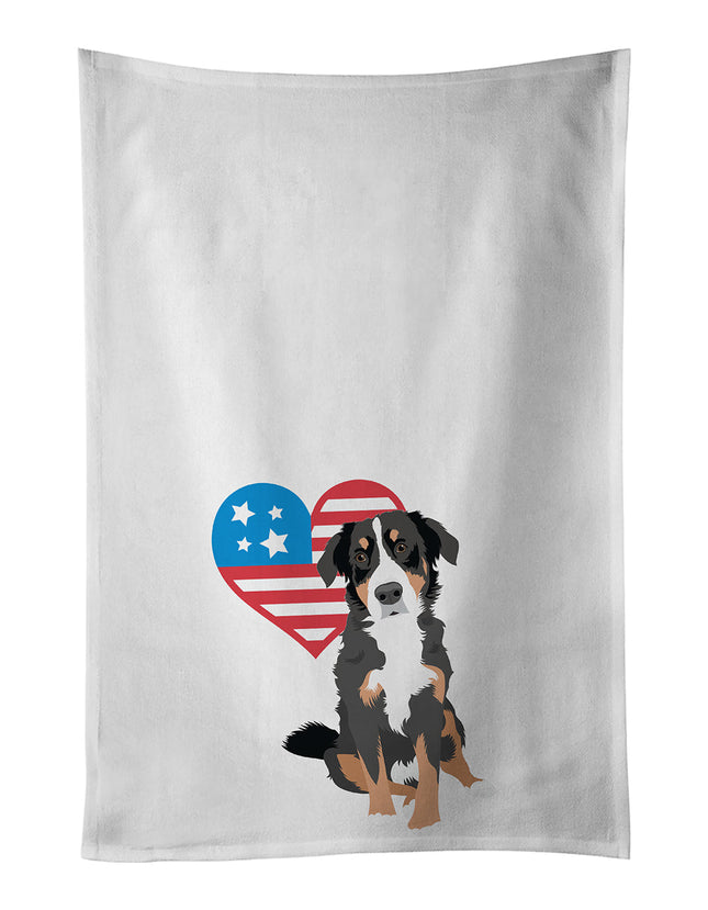Bernese Mountain Dog Puppy #2 Patriotic Kitchen Towel Set of 2