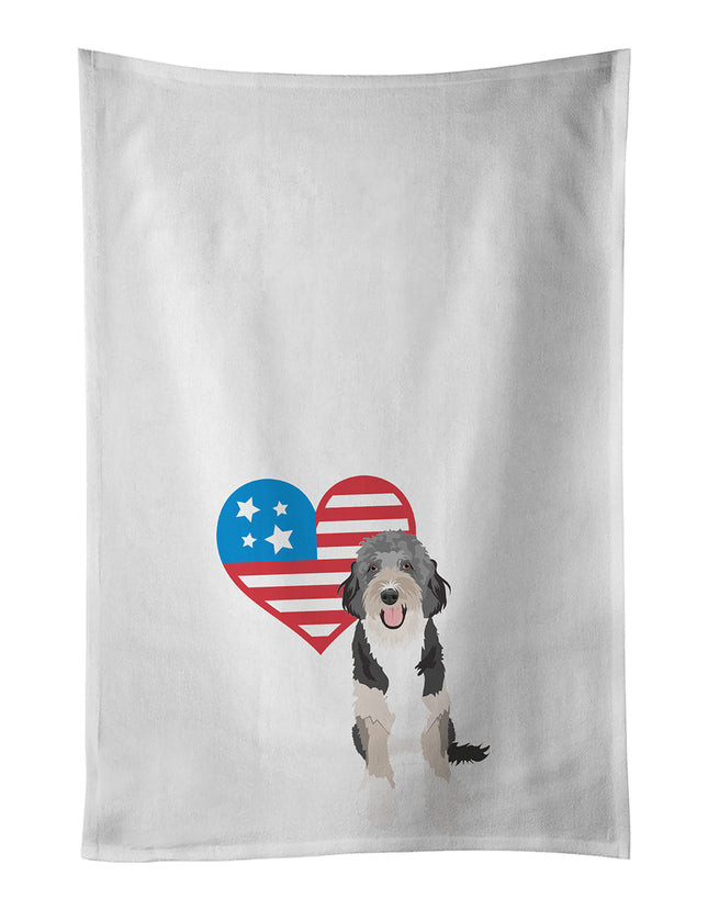 Doodle Black Tricolor #1 Patriotic Kitchen Towel Set of 2