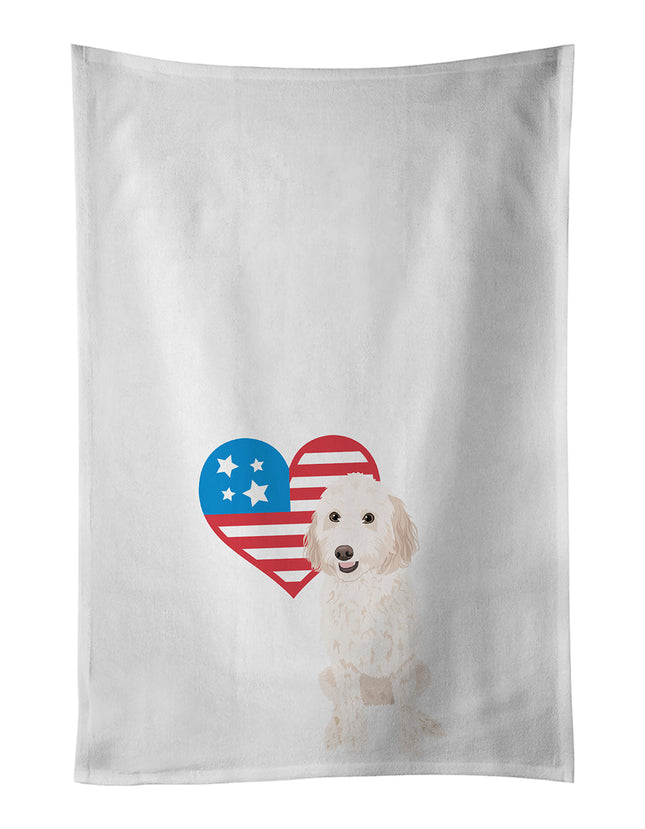 Doodle Cream #1 Patriotic Kitchen Towel Set of 2