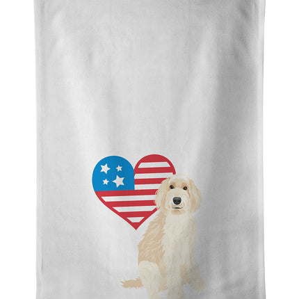Doodle Fawn #2 Patriotic Kitchen Towel Set of 2