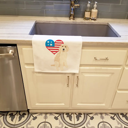 Doodle Fawn #2 Patriotic Kitchen Towel Set of 2