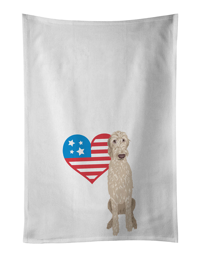 Doodle Fawn #4 Patriotic Kitchen Towel Set of 2