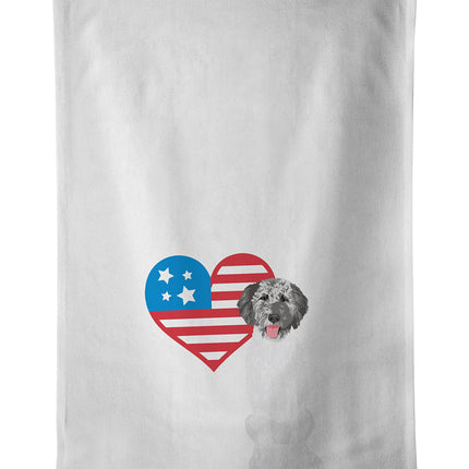 Doodle Silver #3 Patriotic Kitchen Towel Set of 2