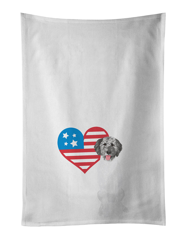 Doodle Silver #3 Patriotic Kitchen Towel Set of 2