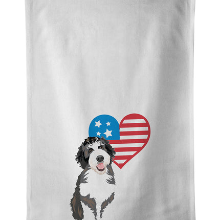 Doodle Silver and White #1 Patriotic Kitchen Towel Set of 2