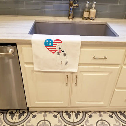 Doodle Silver and White #2 Patriotic Kitchen Towel Set of 2