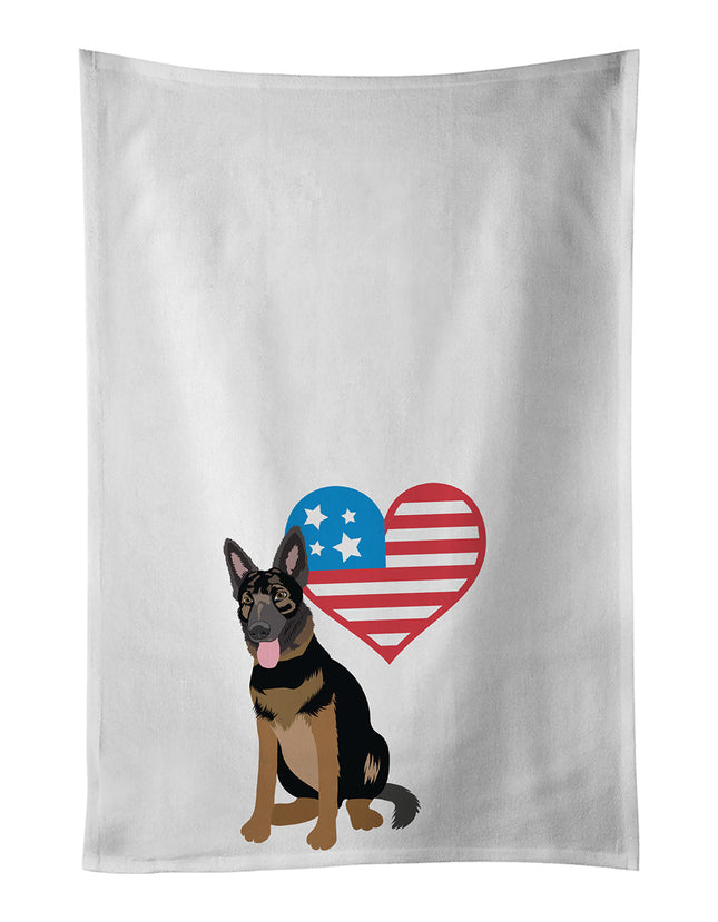 German Shepherd Bicolor Patriotic Kitchen Towel Set of 2