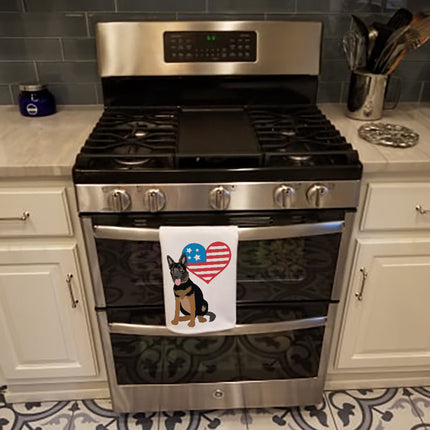 German Shepherd Bicolor Patriotic Kitchen Towel Set of 2