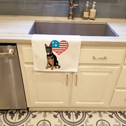 German Shepherd Bicolor Patriotic Kitchen Towel Set of 2