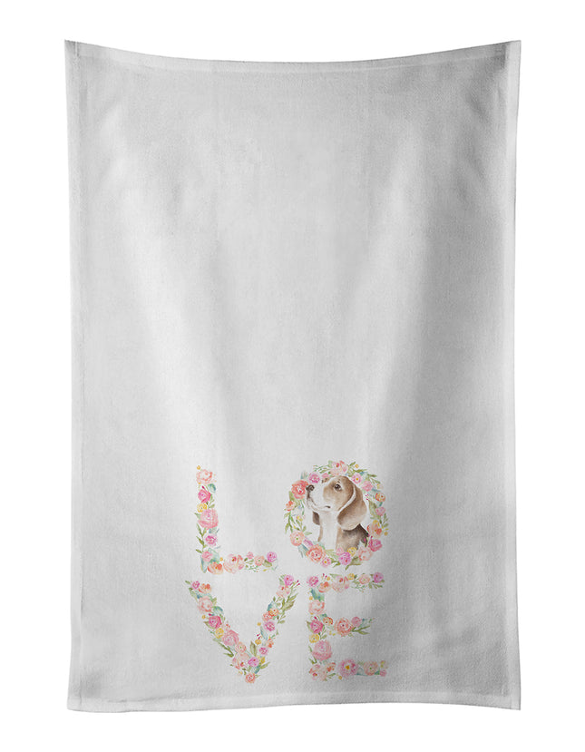 Beagle #5 LOVE Kitchen Towel Set of 2