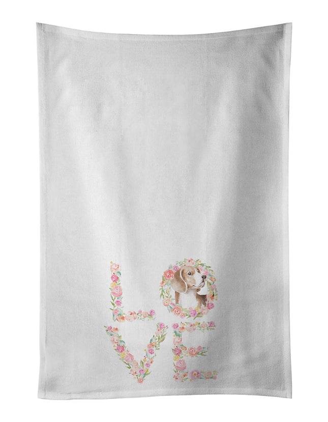 Beagle #6 LOVE Kitchen Towel Set of 2