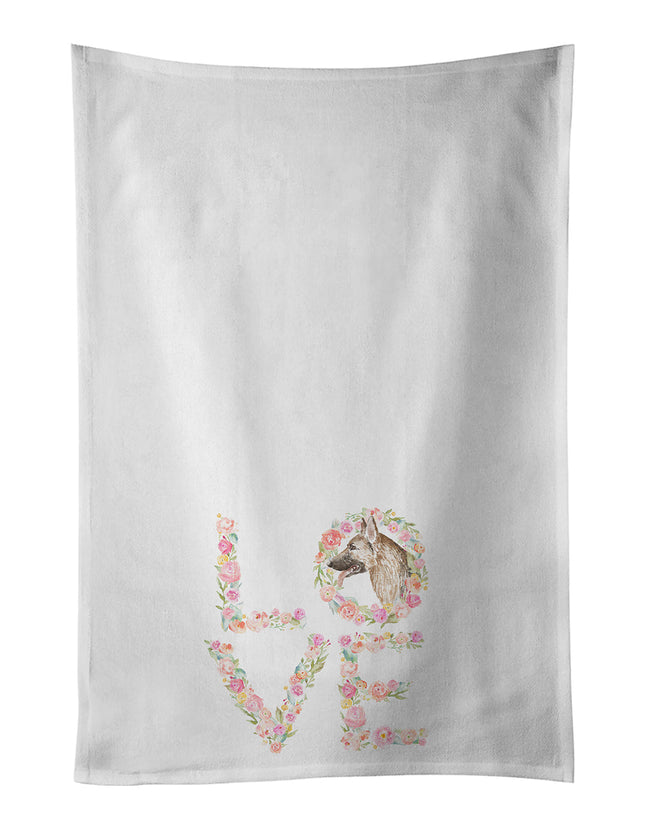 German Shepherd #3 LOVE Kitchen Towel Set of 2