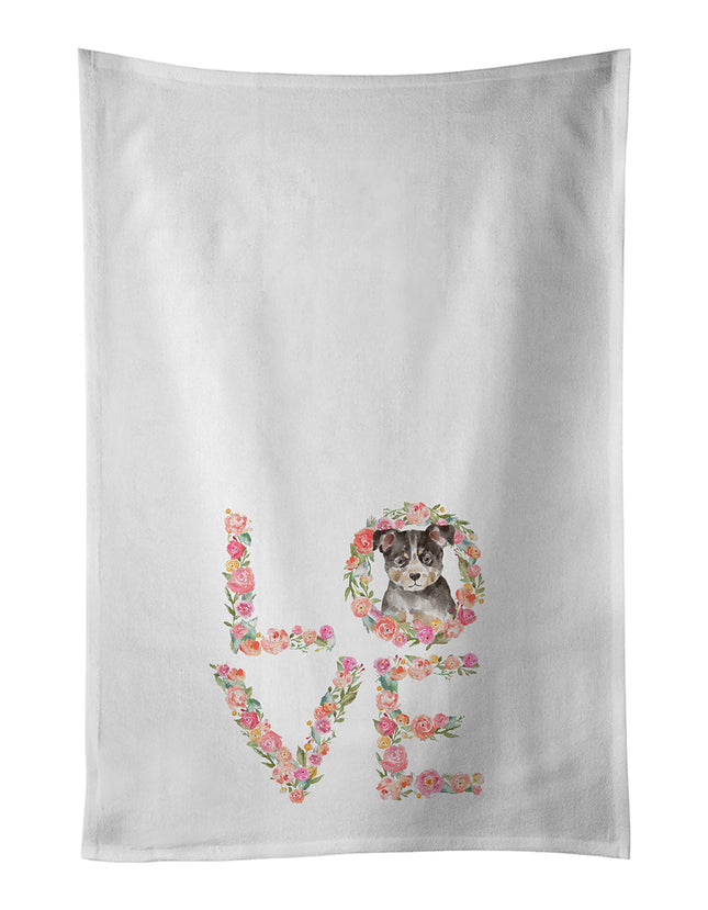 Australian Cattle Dog Puppy Love Kitchen Towel Set of 2