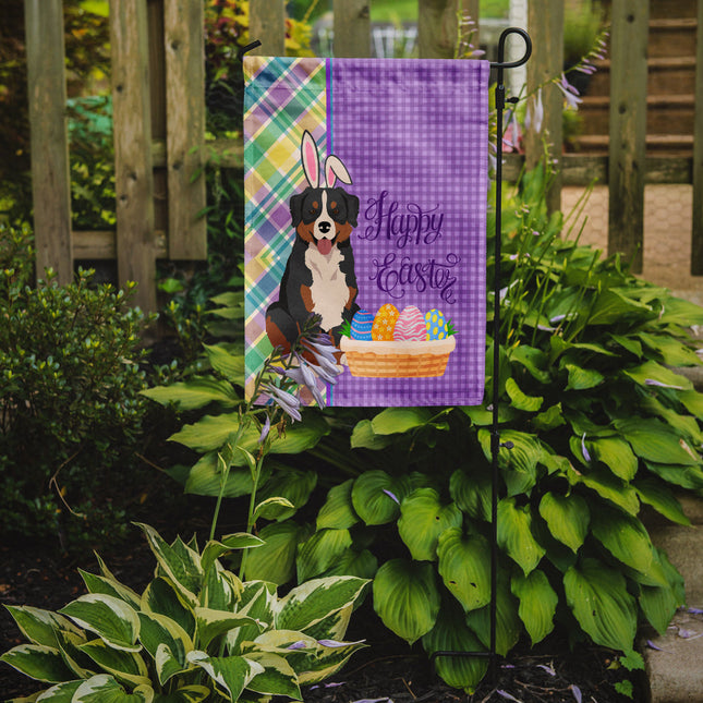 Bernese Mountain Dog Easter Garden Flag
