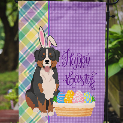 Bernese Mountain Dog Easter Garden Flag
