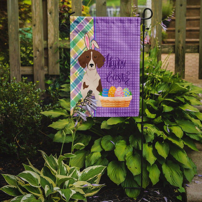 Red Piebald Dachshund Easter Garden Flag