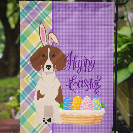 Red Piebald Dachshund Easter Garden Flag