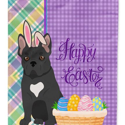 Black French Bulldog Easter Garden Flag