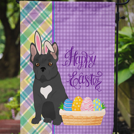 Black French Bulldog Easter Garden Flag