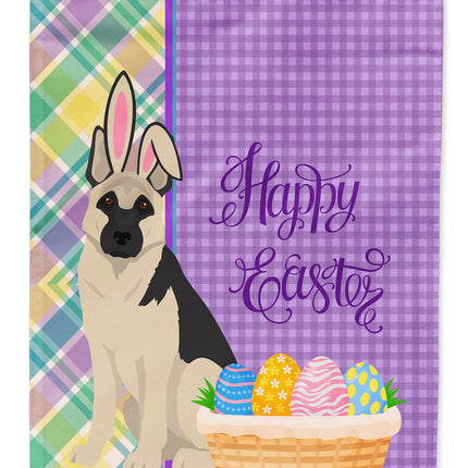 Black and Silver German Shepherd Easter Garden Flag