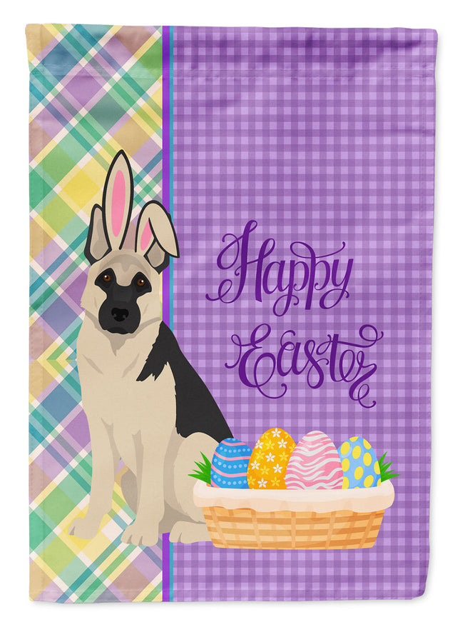 Black and Silver German Shepherd Easter Garden Flag