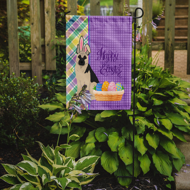 Black and Silver German Shepherd Easter Garden Flag
