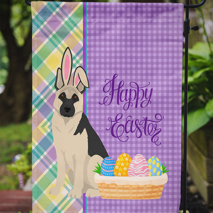 Black and Silver German Shepherd Easter Garden Flag