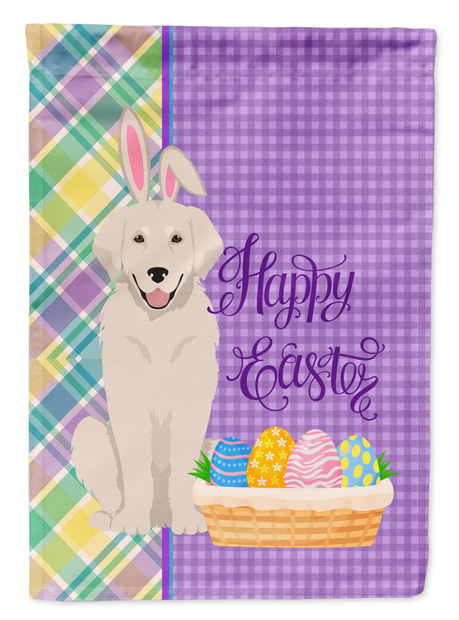 Cream Golden Retriever Easter Garden Flag