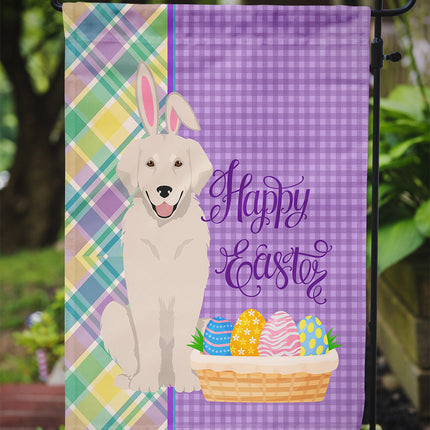 Cream Golden Retriever Easter Garden Flag