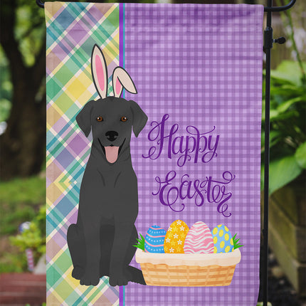 Black Labrador Retriever Easter Garden Flag