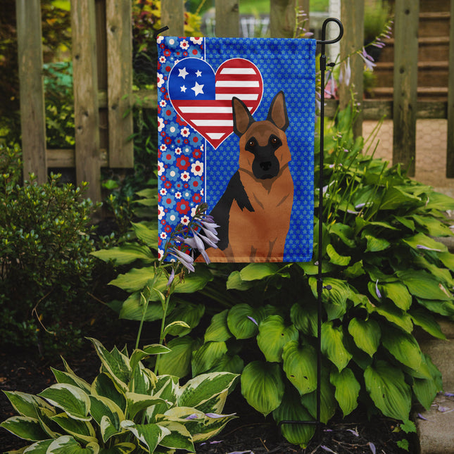 Black and Tan German Shepherd USA American Garden Flag