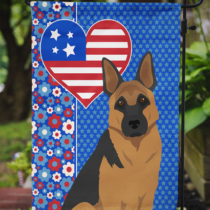 Black and Tan German Shepherd USA American Garden Flag