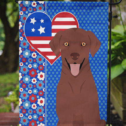 Chocolate Labrador Retriever USA American Garden Flag