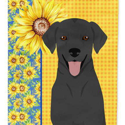 Summer Sunflowers Black Labrador Retriever Garden Flag