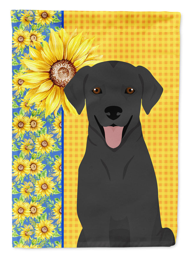 Summer Sunflowers Black Labrador Retriever Garden Flag